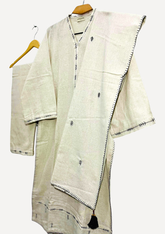 “Beige Boho Chic 2-Piece Suit – Casual Everyday Wear | Yahyas.shop”