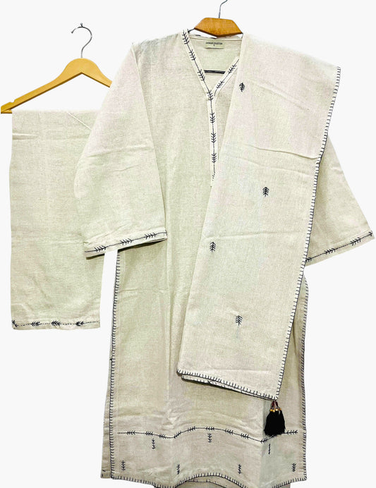 “Beige Boho Chic 2-Piece Suit – Casual Everyday Wear | Yahyas.shop”