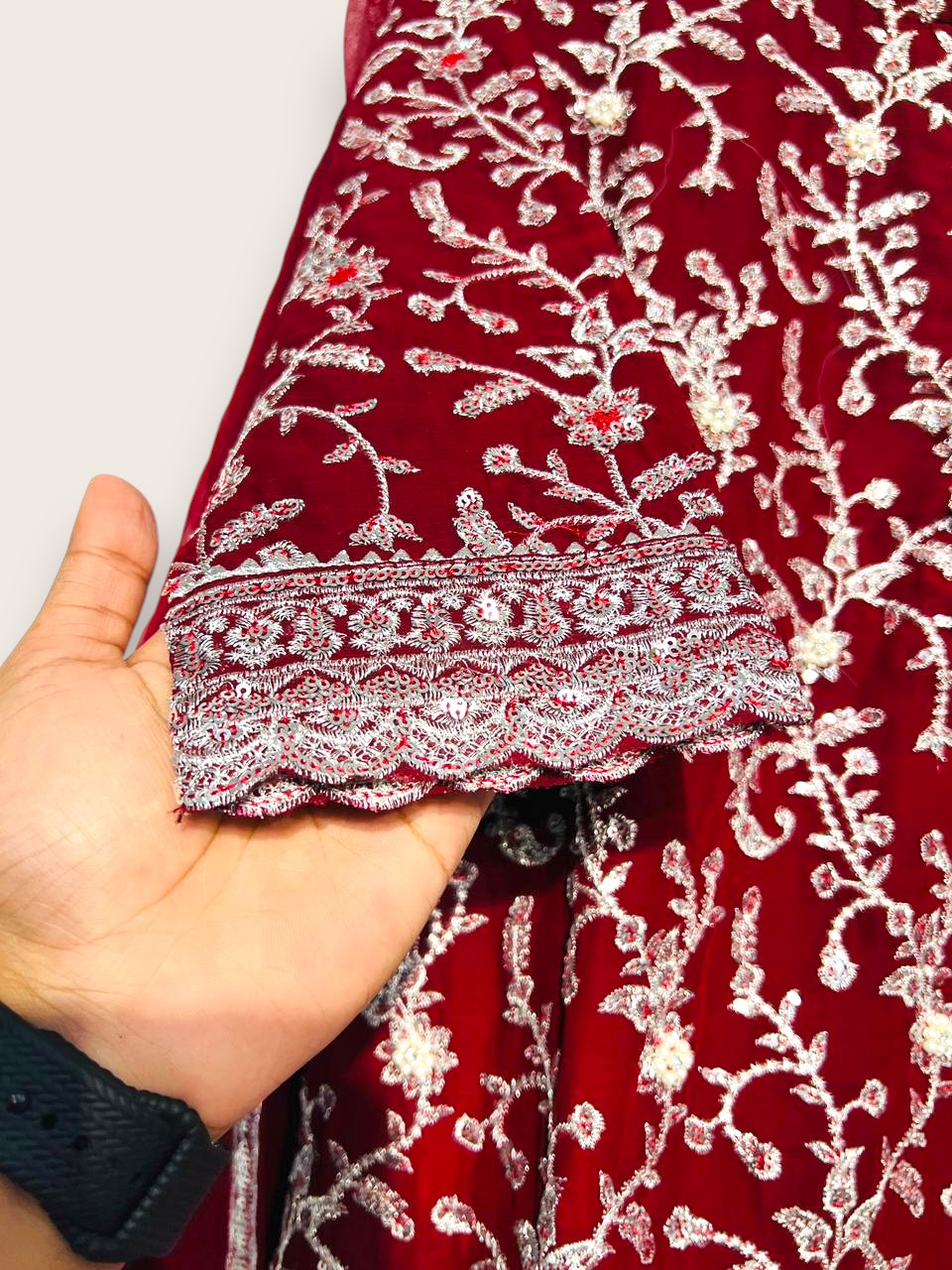 YAHYAS Premium 3 Piece Chiffon Suit – Stitched Medium | Elegant Wears