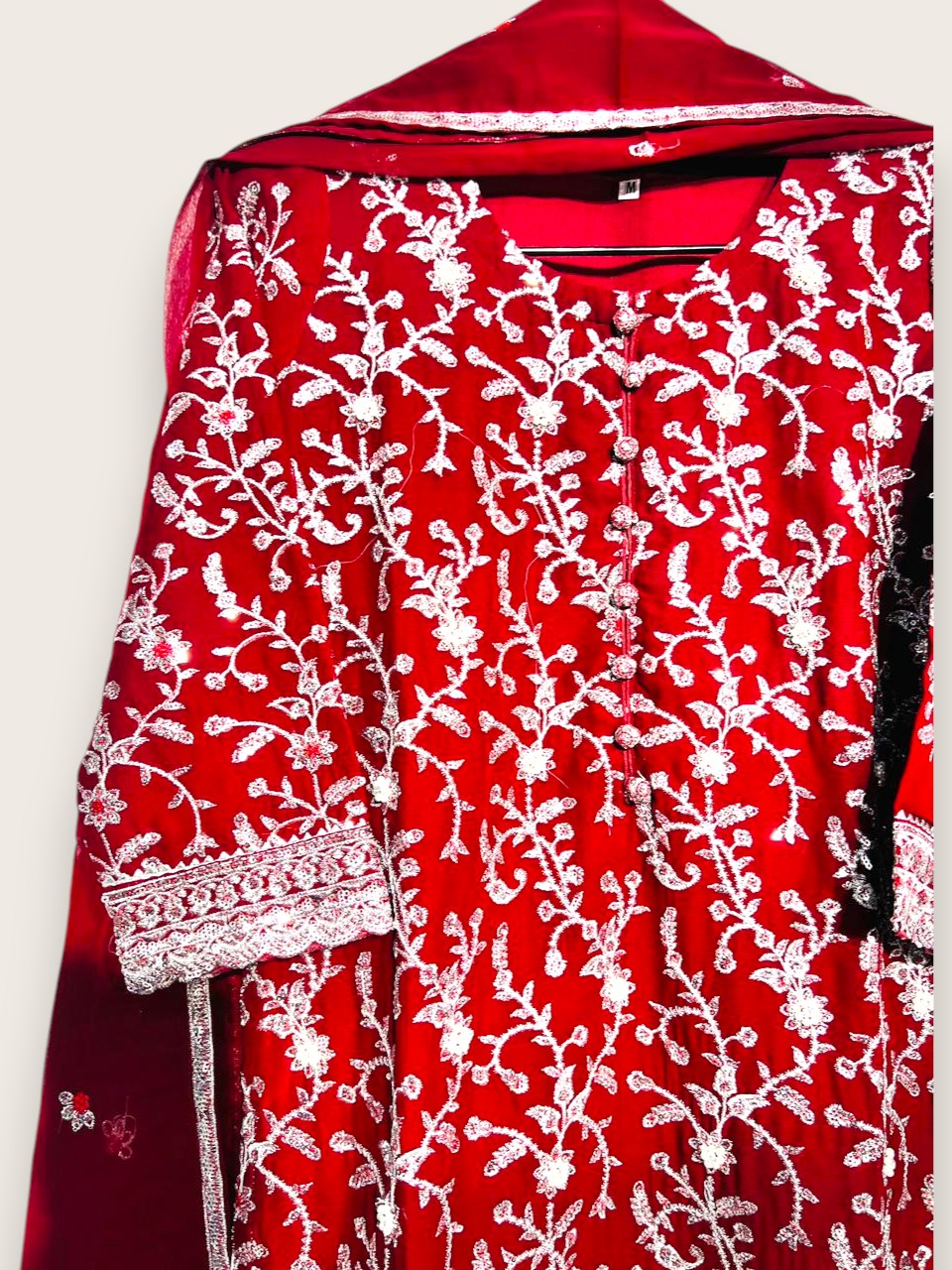 YAHYAS Premium 3 Piece Chiffon Suit – Stitched Medium | Elegant Wears