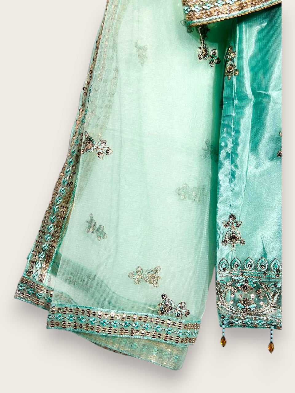 YAHYAS Premium 3 Piece Silk Suit – Stitched Medium Size | Traditional Women’s Wear